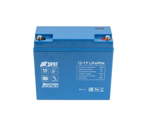 (647) Бастион Skat i-Battery 12-17 LiFePO4 АКБ LI-ION 12В/17Ач/BMS/T7-М6/-20°C- +60°C/IFR 32700/4S3P/Срок службы 10 лет/5 л.г (647) Бастион Skat i-Battery 12-17 LiFePO4 АКБ LI-ION 12В/17Ач/BMS/T7-М6/-20°C- +60°C/IFR 32700/4S3P/Срок службы 10 лет/5 л.г