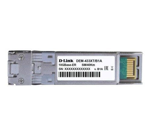 Трансивер/ 433XT SFP+ Transceiver, 10GBase-ER, Duplex LC, 1550nm, Single-mode, 40KM Трансивер/ 433XT SFP+ Transceiver, 10GBase-ER, Duplex LC, 1550nm, Single-mode, 40KM