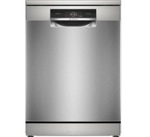 Отдельностоящая посудомоечная машина Bosch, 60 см, 13 комплектов, 8 программ, активная сушка с теплообменником, сенсорное управление, дисплей, отсрочка старта, половинная загрузка, уровень шума 40 дБ, энергоэффективность А++, цвет серебряный
