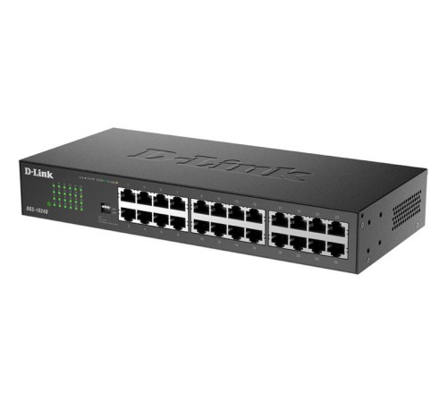 Коммутатор D-Link Неуправляемый коммутатор, 24x1000Base-T, защита от статического электричества до 1 кВ, корпус металл