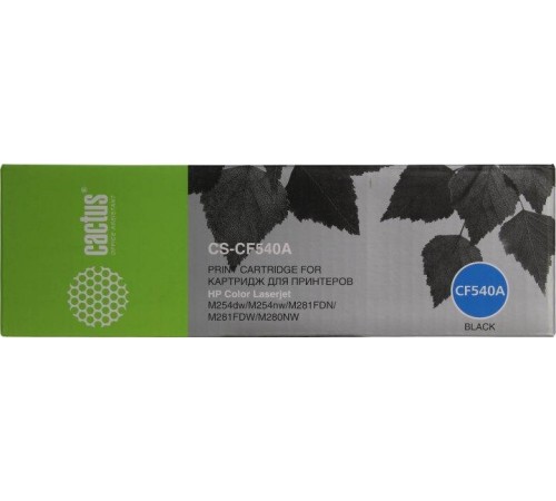 -/ Картридж лазерный Cactus CS-CF540A CF540A черный (1400стр.) для HP LJ M254dw/M280nw/M281fdn