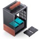 Корпус без блока питания/ Case JONSBO T6, Mini-Tower, 1x140mm, 1xUSB-A 3.0 + 1xUSB-C 3.2, mITX, wood panel + wooden handle Black