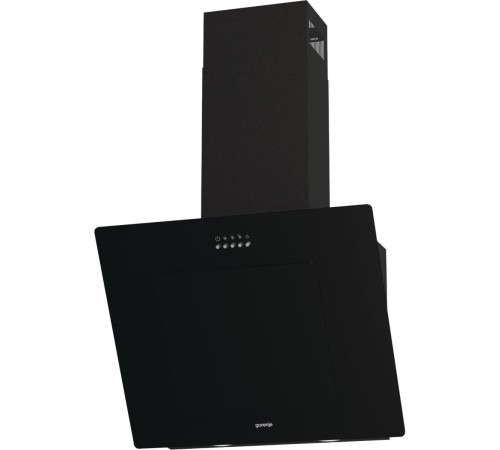 Вытяжка GORENJE/ Вытяжка GORENJE, наклонная, 60 см, отвод/рециркуляция, 3 скорости, периметральная система всасывания P.A.S., LED освещение, электронное управление, обратный клапан, энергоэффективность В, уровень шума до 65 дБ, цвет черный