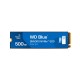 Твердотельные накопители/ WD SSD Blue SN5000, 500GB, M.2(22x80mm), NVMe, PCIe 4.0 x4, TLC, R/W 5000/4000MB/s, TBW 300, DWPD 0.3 (12 мес.)
