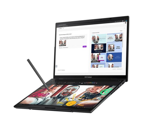 Ноутбук/ ASUS UX8406CA-QL211X Duo Touch 14+14"(1920x1200 + 1920x1200 OLED 16:10)/Touch/Intel Core Ultra 9 285H(3.7Ghz)/32768Mb/1024PCISSDGb/noDVD/Int:Intel Arc graphics/Cam/BT/WiFi/75WHr/war 1y/1.65kg/Basalt Gray/Win11Pro + 2х14" экрана; маг-алю Ноутбук/ ASUS UX8406CA-QL211X Duo Touch 14+14"(1920x1200 + 1920x1200 OLED 16:10)/Touch/Intel Core Ultra 9 285H(3.7Ghz)/32768Mb/1024PCISSDGb/noDVD/Int:Intel Arc graphics/Cam/BT/WiFi/75WHr/war 1y/1.65kg/Basalt Gray/Win11Pro + 2х14" экрана; маг-алю