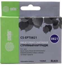 -/ Картридж струйный Cactus CS-EPT0821 T0821 черный (13.8мл) для Epson Stylus Photo R270/290/RX590