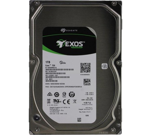 Жесткий диск/ HDD Seagate SAS 1Tb  Exos  12Gb/s  7200rpm 256Mb  1 year warranty