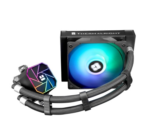 Система жидкостного охлаждения/ Water Cooling System Thermalright Aqua Elite 120 V3 (120mm, Black, ARGB/ Fans: 1x120mm, 66.17CFM, 25.6dBA, 1500RPM/ Pump height 53mm, 23dBA, 3300RPM, Rad thickness 27mm/ S: 1700, 1200, 20XX, 115X, AM5, AM4) Система жидкостного охлаждения/ Water Cooling System Thermalright Aqua Elite 120 V3 (120mm, Black, ARGB/ Fans: 1x120mm, 66.17CFM, 25.6dBA, 1500RPM/ Pump height 53mm, 23dBA, 3300RPM, Rad thickness 27mm/ S: 1700, 1200, 20XX, 115X, AM5, AM4)