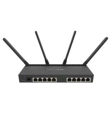 Маршрутизатор MikroTik RouterBOARD 4011iGS+5HacQ2HnD with Annapurna Alpine AL21400 Cortex A15 CPU (4-cores, 1.4GHz per core), 1GB RAM, 10xGbit LAN, 1xSFP+ port, built-in 5Ghz 802.11ac four chain wireless with exter