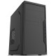 Корпус с блоком питания 450Вт./ Foxline FL-733R-FZ450R-U32C-PH mATX case, black, w/PSU 450W 12cm, w/2xUSB2.0, w/2xUSB3.0, w/1xType-C (USB2.0), w/2xcombo audio, w/pwr cord, w/o FAN