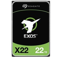 Жесткий диск Seagate Exos X22 HDD 3.5" SAS 22Tb, 7200 rpm, 512Mb buffer, 512e/4Kn, CMR, ST22000NM000E, 1 year