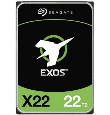 Жесткий диск Seagate Exos X22 HDD 3.5" SAS 22Tb, 7200 rpm, 512Mb buffer, 512e/4Kn, CMR, ST22000NM000E, 1 year