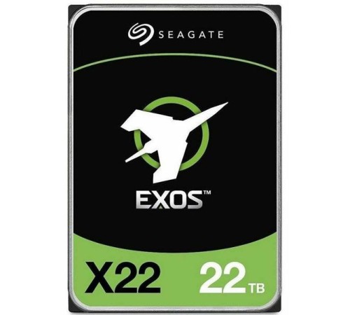 Жесткий диск Seagate Exos X22 HDD 3.5" SAS 22Tb, 7200 rpm, 512Mb buffer, 512e/4Kn, CMR, ST22000NM000E, 1 year