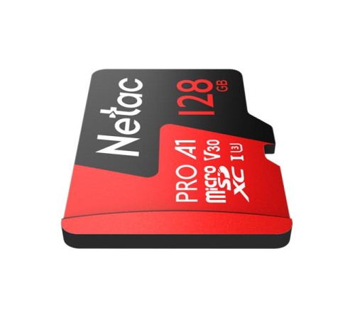 Носитель информации Netac P500 Extreme PRO 128GB MicroSDXC V30/A1/C10 up to 100MB/s, retail pack with SD Adapter