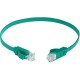 Greenconnect Патч-корд PROF плоский прямой 0.5m, UTP медь кат.6, зеленый, 30 AWG, GCR-LNC625-0.5m, ethernet high speed 10 Гбит/с, RJ45, T568B