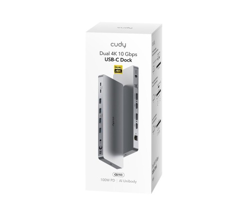 Станция докирования/ 13-IN-1 10Gbps USB-C Dual 4K Docking Station   150W PSU
