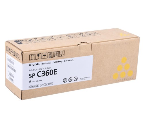 Принт-картридж желтый, тип SP C360E (1,5K) Print Cartridge Yellow SP C360E (1,5K)