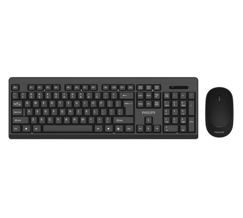 Аксессуары Philips Беспроводной Комплект  SPT6324, 2.4 GHz 104 клав/3 кнопки, 1600dpi, русская заводская раскладка, чёрный