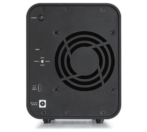 Система хранения данных TerraMaster D2-320 DAS tower/JBOD,RAID0,1/up to 2 SATA(3,5' or 2,5')/1xUSB3.1 Type-C gen2/1xPS/1YW