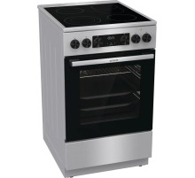 Плита GORENJE/ Стеклокерамическая плита, Цвет: Нержавеющая сталь, Материал дверцы: Стеклянная дверца, GentleClose: шарнир с плавным закрыванием дверцы духовки, Тип духовки: Мультифункциональная духовка, Стеклокерамическая варочная панель, Количество конфо