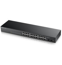 Коммутатор Smart L2 коммутатор Zyxel GS1900-24, rack 19", 24xGE, 2xSFP, бесшумный