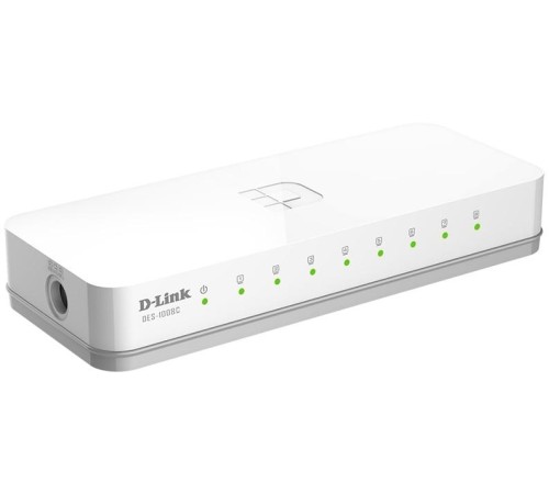 Коммутатор/ DES-1008C Unmanaged Switch 8x100Base-TX, plastic case