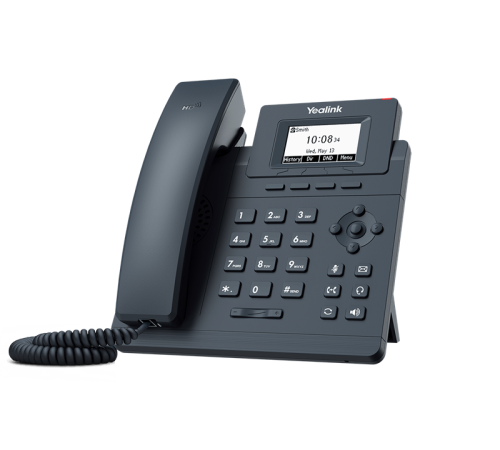 IP Телефон YEALINK SIP-T30P, 1 аккаунт, 2.3" LCD-экран 132х64, PoE, шт. БП в комплекте IP Телефон YEALINK SIP-T30P, 1 аккаунт, 2.3" LCD-экран 132х64, PoE, шт. БП в комплекте