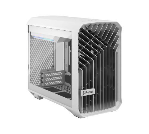 Корпус ПК без блока питания/ Case Fractal Design Torrent Nano TG Clear Tint, Mini-Tower, 1x180mm, 2xUSB-A 3.0 + 1xUSB 3.2 Type-C, mDTX, mITX White