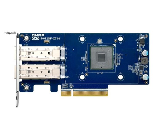 Сетевая карта/ QNAP QXG-10G2SF-X710 LAN Expansion Card, PCIe Gen3 x8, 2 x SFP+ ports (10Gbps/1Gbps)