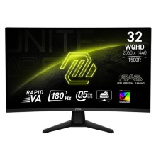 Монитор MSI 32CQ6F 31.5" 16:9 WQHD(2560x1440) Rapid VA Curve 1500R,DisplayHDR 400, 0,5ms(GTG), 3500:1, 100M:1,400nits, 178/178, 2xHDMI 2.0, 1xDP 1.4, Tilt, VESA, 180HZ, Black, 1y war-ty