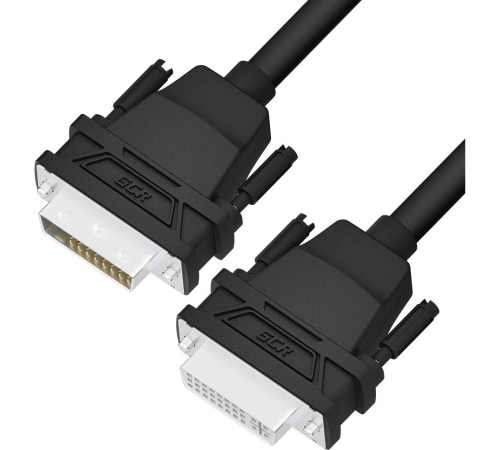 GCR Удлинитель 2.0m DVI-D, черный, DVI/DVI, 25M/25F, FullHD, 28 AWG, GCR-54715 GCR Удлинитель 2.0m DVI-D, черный, DVI/DVI, 25M/25F, FullHD, 28 AWG, GCR-54715
