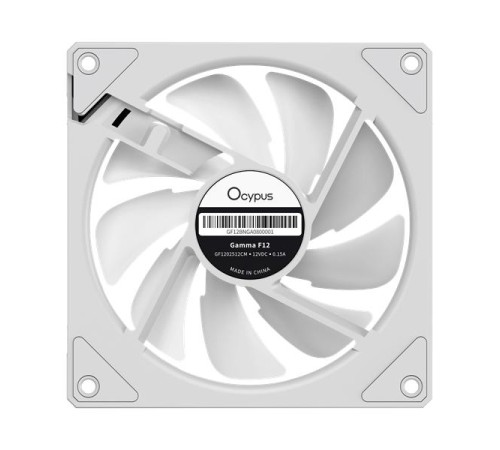 Вентилятор для корпуса Ocypus Gamma F12 WH ARGB REVERSE BLADE, 120x120x25mm, 4-PIN PWM, 800-1600 RPM, 31 DBA MAX, HYDRO BEARING Вентилятор для корпуса Ocypus Gamma F12 WH ARGB REVERSE BLADE, 120x120x25mm, 4-PIN PWM, 800-1600 RPM, 31 DBA MAX, HYDRO BEARING