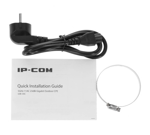 Радиомост IP-COM iLBE-5AC Наружный радиомост большой дальности действия, 5 ГГц, до 867 Мбит/с, IP65, 1х23dbi, 1х1 Гбит/с, PoE, молниезащита 6000В