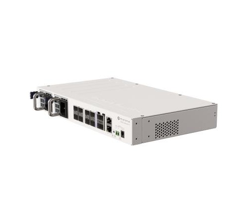 Коммутатор/ CRS510-8XS-2XQ-IN Cloud Router Switch, a versatile 100 Gigabit switch that offers speed, value, and diverse connectivity options. 2x 100 Gigabit QSFP28 ports, 8x 25 Gigabit SFP28 ports, dual hot-swap power supplies Коммутатор/ CRS510-8XS-2XQ-IN Cloud Router Switch, a versatile 100 Gigabit switch that offers speed, value, and diverse connectivity options. 2x 100 Gigabit QSFP28 ports, 8x 25 Gigabit SFP28 ports, dual hot-swap power supplies
