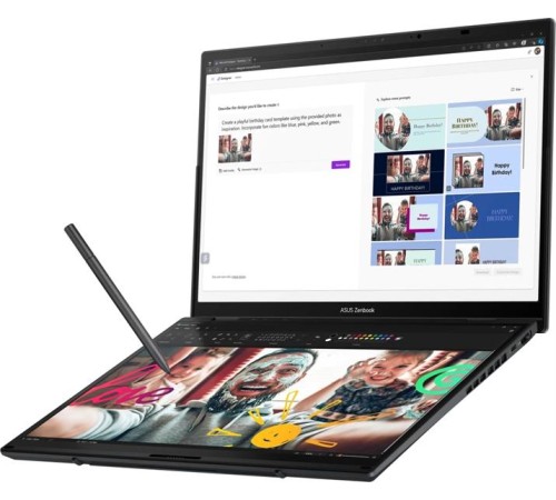 Ноутбук ASUS Zenbook Duo UX8406CA-QL221W Intel Core Ultra 7 255H/16GB 1TB/Intel Arc Graphics/14"FHD(1920 x 1200)OLED 16:10/WiFi 7+BT 5.4/WIN11 HOME/1.39 kg/Inkwell Gray/Stylus+Sleeve
