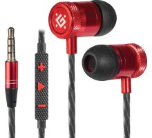 Defender Гарнитура для смартфонов Pollaxe черный + красный, кабель 1,2 м
