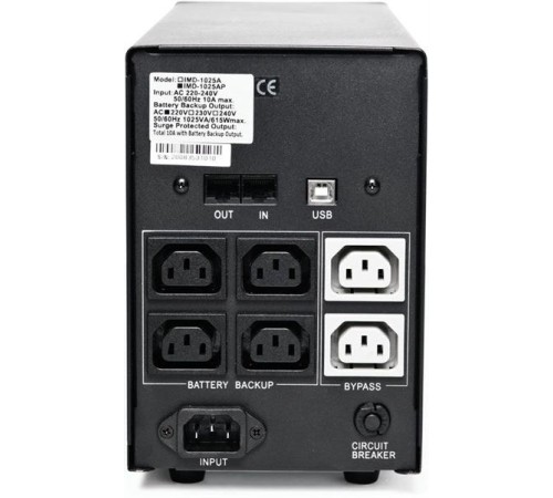 Источник бесперебойного питания Powercom Back-UPS IMPERIAL, Line-Interactive, 1500VA/900W, Tower, 6*IEC320-C13 (2 surge & 4 batt), LCD, USB (507312) (существенное повреждение коробки)
