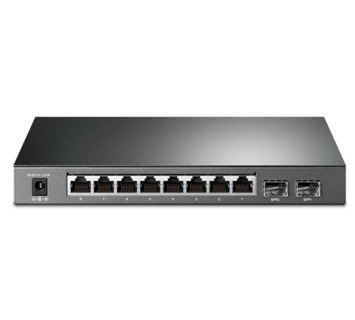 коммутатор TP-Link SG2210P, Omada™ 8-Port Gigabit Smart PoE+ Switch with 2 SFP Slots, 58 W PoE