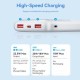 Power Bank Vention 10000mAh(M/C-A/A)22.5W Белый с LED Дисплеем