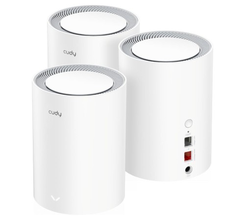 Wi-Fi Mesh-система/ AX1800 Wi-Fi 6 Mesh Solution 3-Pack, Chipset MediaTek, Dual-Band, 802.11ax/ac/a/b/g/n, 1201Mbps at 5GHz + 574Mbps at 2.4GHz, 2 Gigabit Ethernet Ports, 4 internal antennas, MU-MIMO, DDNS, Zerotier/Wireguard/OpenVPN/IPSec/L2TP/PPTP VPN Wi-Fi Mesh-система/ AX1800 Wi-Fi 6 Mesh Solution 3-Pack, Chipset MediaTek, Dual-Band, 802.11ax/ac/a/b/g/n, 1201Mbps at 5GHz + 574Mbps at 2.4GHz, 2 Gigabit Ethernet Ports, 4 internal antennas, MU-MIMO, DDNS, Zerotier/Wireguard/OpenVPN/IPSec/L2TP/PPTP VPN