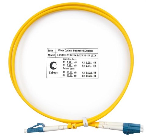 Cabeus FOP(d)-9-LC-LC-1m Шнур оптический duplex LC-LC 9/125 sm 1м LSZH Cabeus FOP(d)-9-LC-LC-1m Шнур оптический duplex LC-LC 9/125 sm 1м LSZH