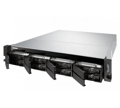 Сетевое хранилище без дисков/ SMB QNAP TS-883XU-RP-E2124-8G 8-Bay NAS (8x 2.5"/3.5" SATA HDD/SSD), Intel Xeon E-2124 4-core 3.3 GHz (up to 4.3 GHz), 8GB DDR4 ECC RAM (2 x 4GB) up to 64 GB ( 4 x 16 GB), 4x GbE LAN, 2 x 10GbE SFP+, rackmount 2U, Сетевое хранилище без дисков/ SMB QNAP TS-883XU-RP-E2124-8G 8-Bay NAS (8x 2.5"/3.5" SATA HDD/SSD), Intel Xeon E-2124 4-core 3.3 GHz (up to 4.3 GHz), 8GB DDR4 ECC RAM (2 x 4GB) up to 64 GB ( 4 x 16 GB), 4x GbE LAN, 2 x 10GbE SFP+, rackmount 2U,