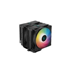 Кулер для процессора DEEPCOOL AG620 DIGITAL BK ARGB LGA1700/1200/115X/AM5/AM4 (8шт/кор, TDP 260W, PWM, DUAL Fan 120mm, 6 тепл. трубок, черный) RET