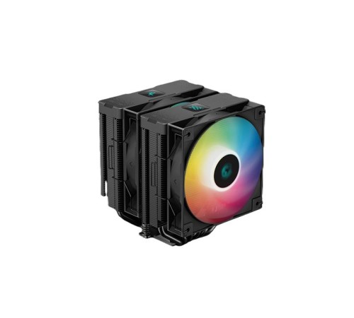 Кулер для процессора DEEPCOOL AG620 DIGITAL BK ARGB LGA1700/1200/115X/AM5/AM4 (8шт/кор, TDP 260W, PWM, DUAL Fan 120mm, 6 тепл. трубок, черный) RET