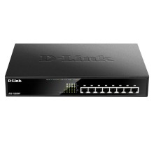 Коммутатор D-Link Неуправляемый PoE-коммутатор, 8x1000Base-T PoE, PoE-бюджет 125 Вт, корпус металл