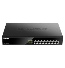 Коммутатор D-Link Неуправляемый PoE-коммутатор, 8x1000Base-T PoE, PoE-бюджет 125 Вт, корпус металл