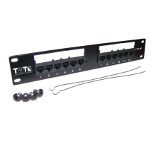 Патч-панель Патч-панель TWT 10", 12 портов, UTP, кат.5E, 1U