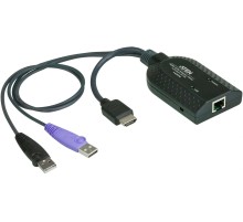 Модуль удлинителя, HDMI+KBD+MOUSE USB,  50 метр., для подкл. комплекта перключат. KN2124v/2140v/4124v/4140v/2116A/2132/4116/4132; KM0532/0932/0032, макс.разреш. 1920х1200, RJ45+HD-DP+USB A-тип, Female+2xMale, без Б.П., (DDC2B)/ATEN/ HDMI USB Virtual Media
