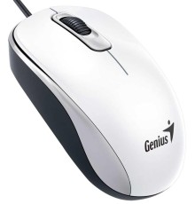 Мышь DX-110, USB, G5, белая (white, optical 1000dpi, подходит под обе руки)