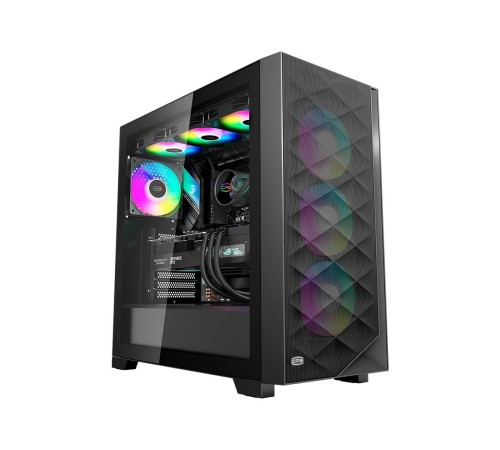 Корпус без блока питания/ Case PCCooler C3D510 BK ARGB, Midi-Tower, TG, Mesh, 3x120mm ARGB, 2xUSB-A 3.0, E-ATX, ATX, mATX, mITX Black Корпус без блока питания/ Case PCCooler C3D510 BK ARGB, Midi-Tower, TG, Mesh, 3x120mm ARGB, 2xUSB-A 3.0, E-ATX, ATX, mATX, mITX Black